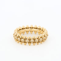 Cartier Diamond Clash de Cartier 18k Yellow Gold Ring Size 53