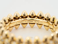 Cartier Diamond Clash de Cartier 18k Yellow Gold Ring Size 53