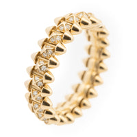 Cartier Diamond Clash de Cartier 18k Yellow Gold Ring Size 53