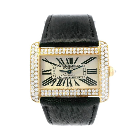 Cartier Tank Divan 18k Yellow Gold Diamond 2603