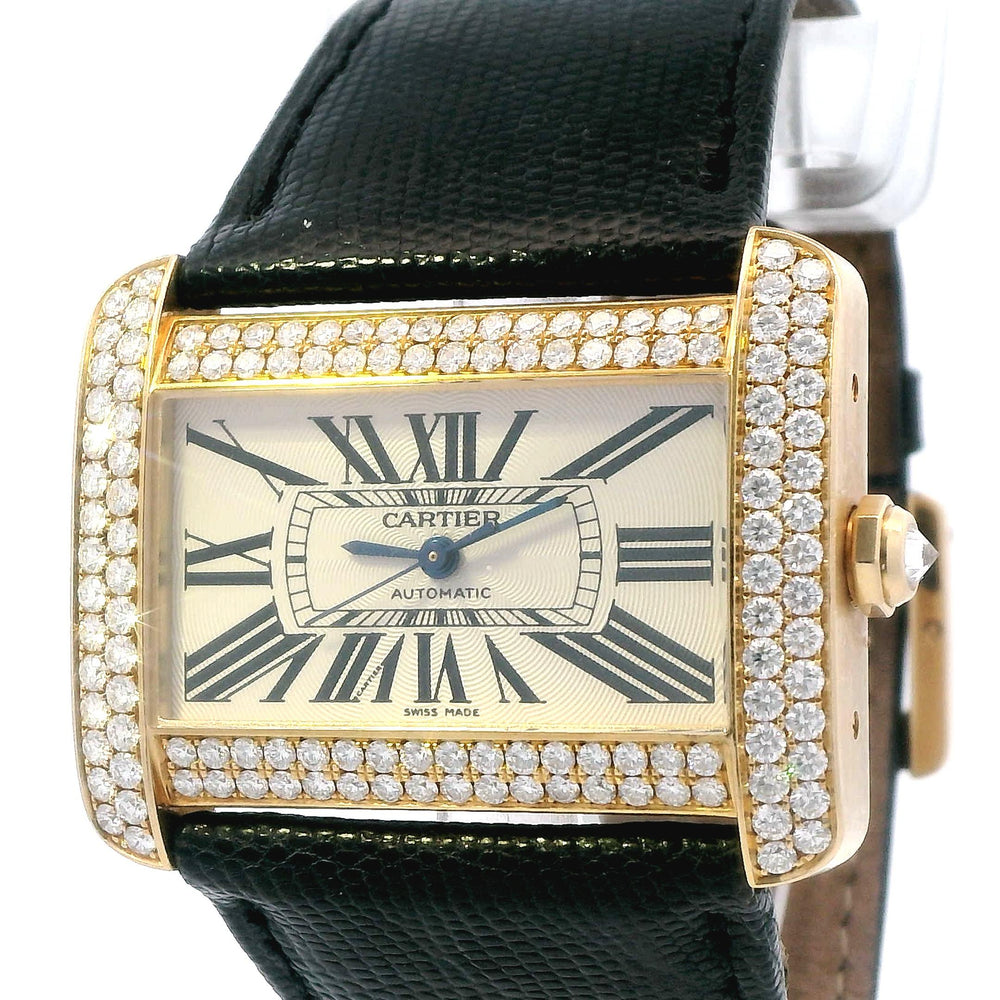 Cartier Tank Divan 18k Yellow Gold Diamond 2603