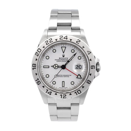 Rolex Explorer II 40mm Men's Watch 2006 Stainless Steel White Dial 16570