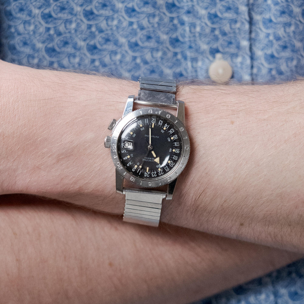 Glycine Airman PAT 314050 SS with Two Custom Bands