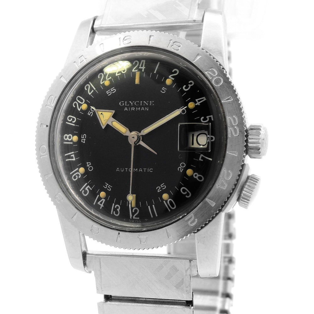 Glycine Airman PAT 314050 SS with Two Custom Bands