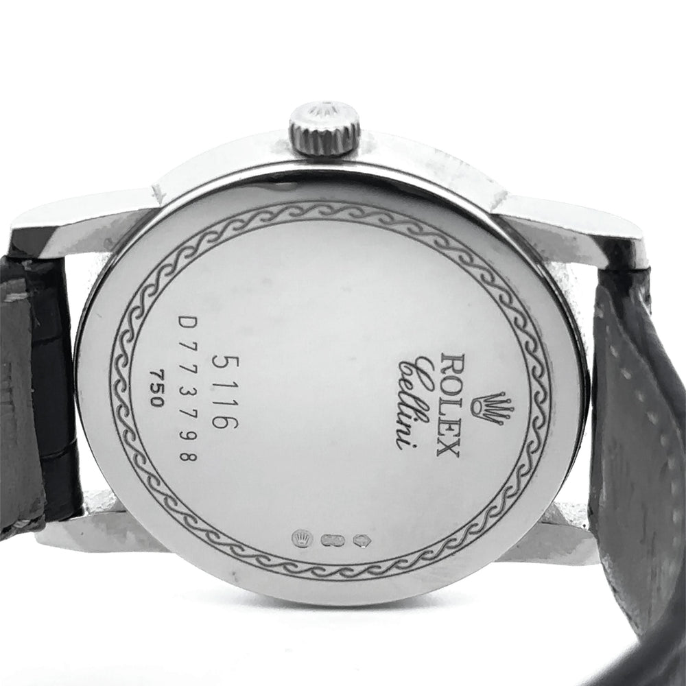 Rolex Cellini 32mm 18k White Gold 51169