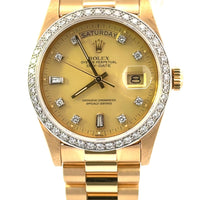 Rolex 18048 pap Day-Date 36mm 18k YG Diamond
