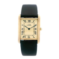 Cartier Tank 23mm Yellow Gold Plated on Leather