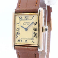 Cartier Tank 23.5mm Silver Gold Plated Custom Band