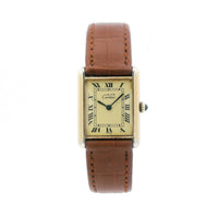 Cartier Tank 23.5mm Silver Gold Plated Custom Band
