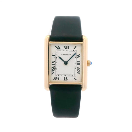 Cartier Tank 18k Yellow Gold on Leather band