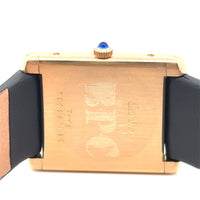 Cartier Tank 18k Yellow Gold on Leather band