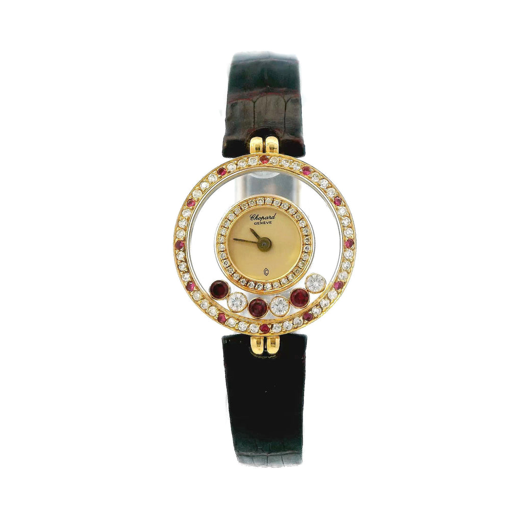 Chopard Happy Diamonds 18k YG Ruby 4191 4054