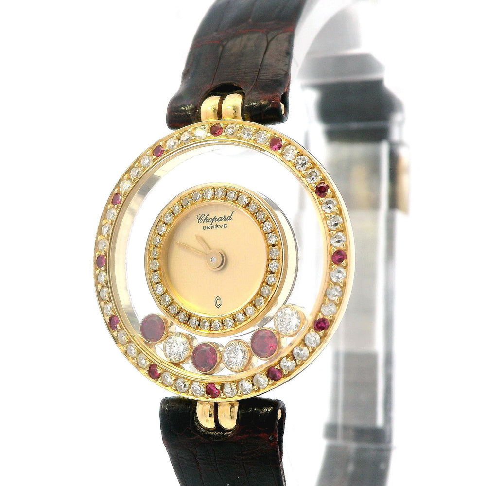 Chopard Happy Diamonds 18k YG Ruby 4191 4054