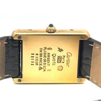 Cartier Tank Vermeil  on Leather