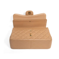 CHANEL Beige Classic Jumbo Double Flap Bag with Gold Hardware
