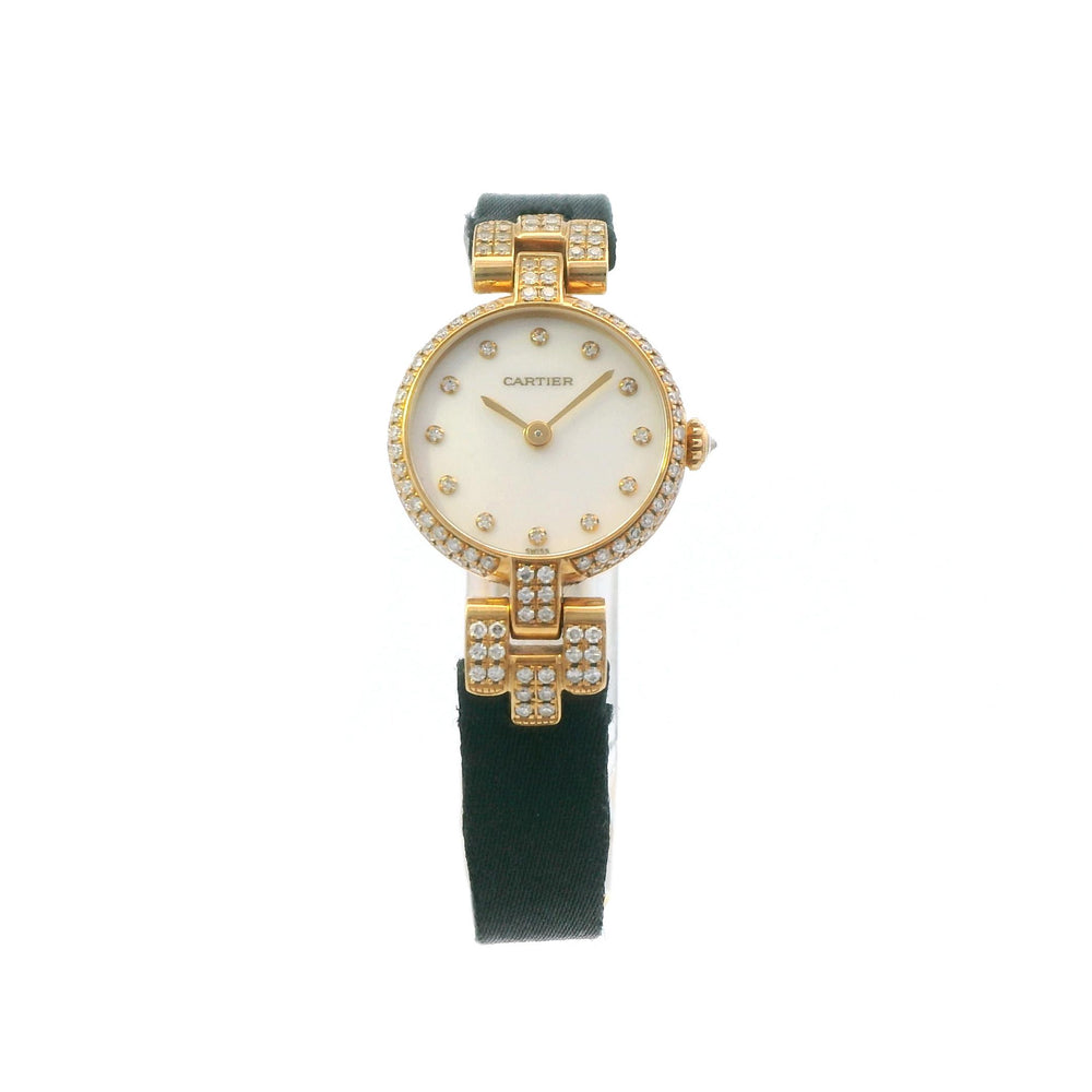 Cartier Vendome 19mm 18k YG Diamond 0371