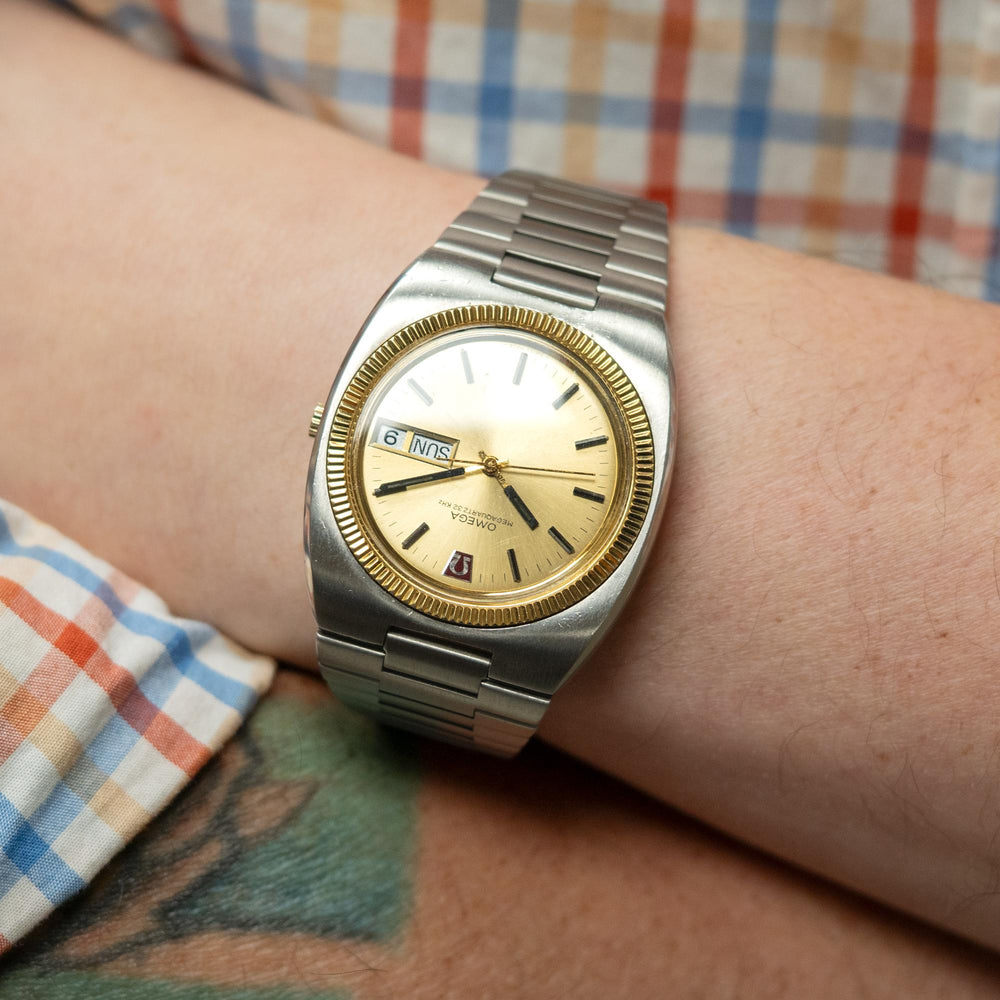 Omega MegaQuartz 32KHZ 39mm SS/YG Custom Crown