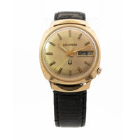 Bulova Accutron Quartz Day Date 14k Gold Filled Original Band