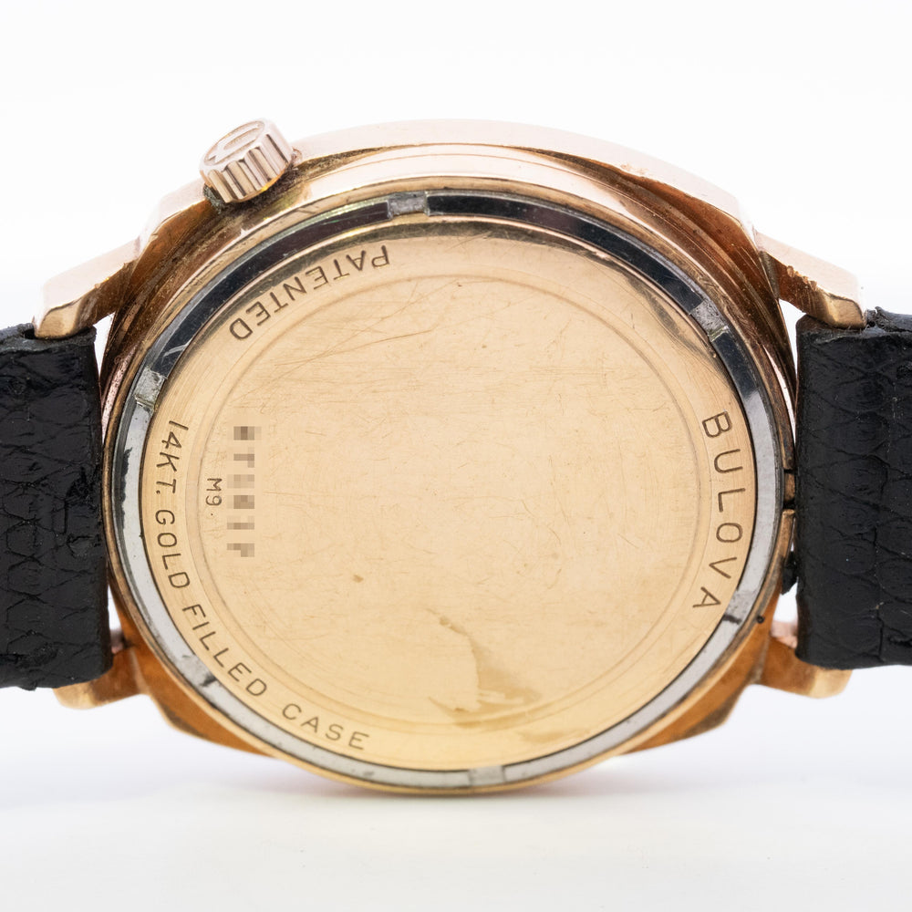 Bulova Accutron Quartz Day Date 14k Gold Filled Original Band