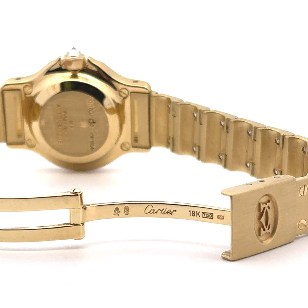 Cartier Santos 18k Yellow Gold Diamond