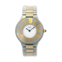 Cartier Must de 21 SS/Yellow Gold Plated 31mm
