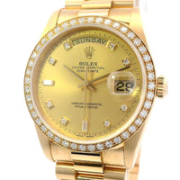 Rolex $27k Day-Date 18k YG Diamond 18348