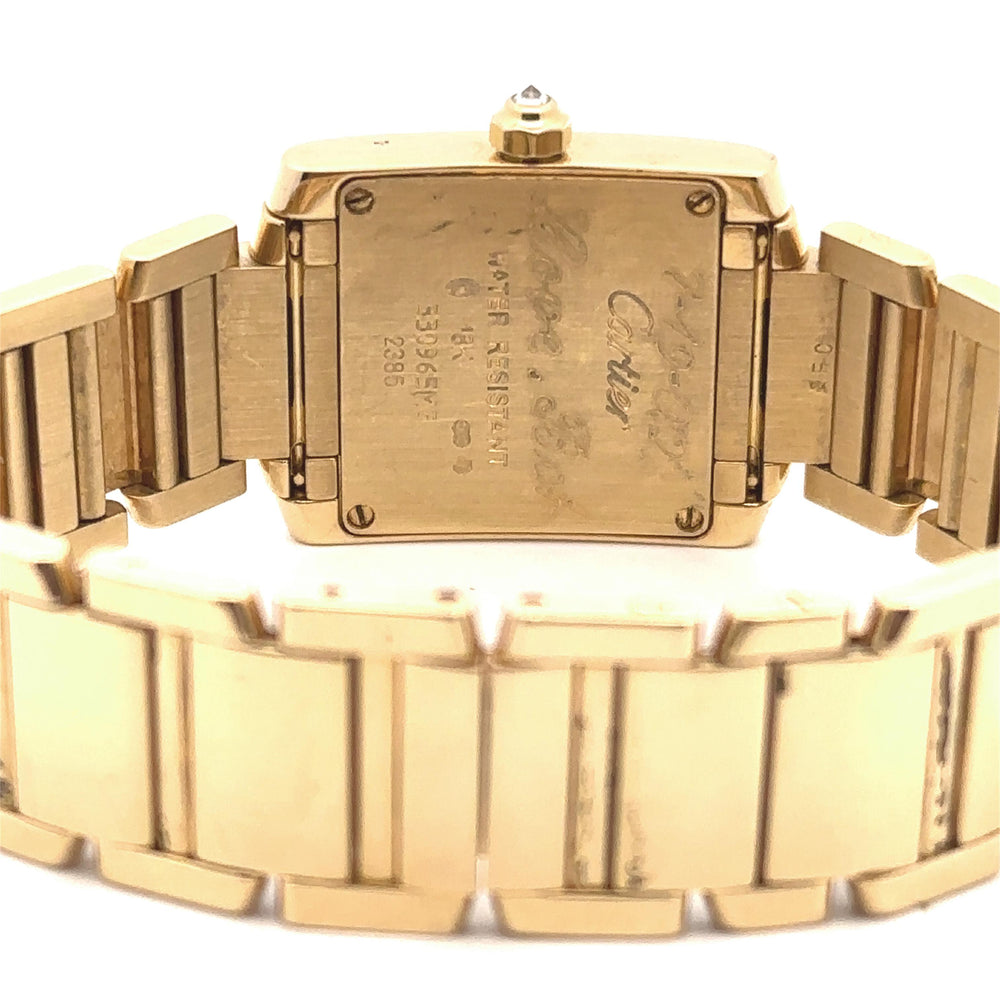 Cartier Tank Francaise 18k Yellow Gold Diamond 2385