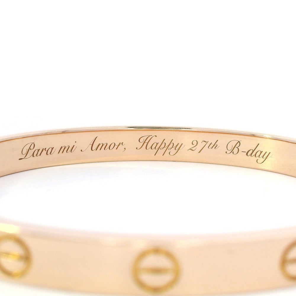 Cartier 18k Rose Gold Love Bracelet 16
