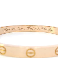 Cartier 18k Rose Gold Love Bracelet 16