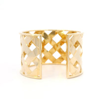 18k Yellow Gold Pie Crust Weave Bracelet