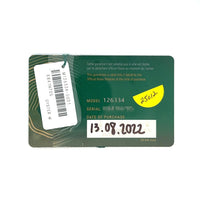 Rolex 126334 Datejust SS 41mm Oyster card