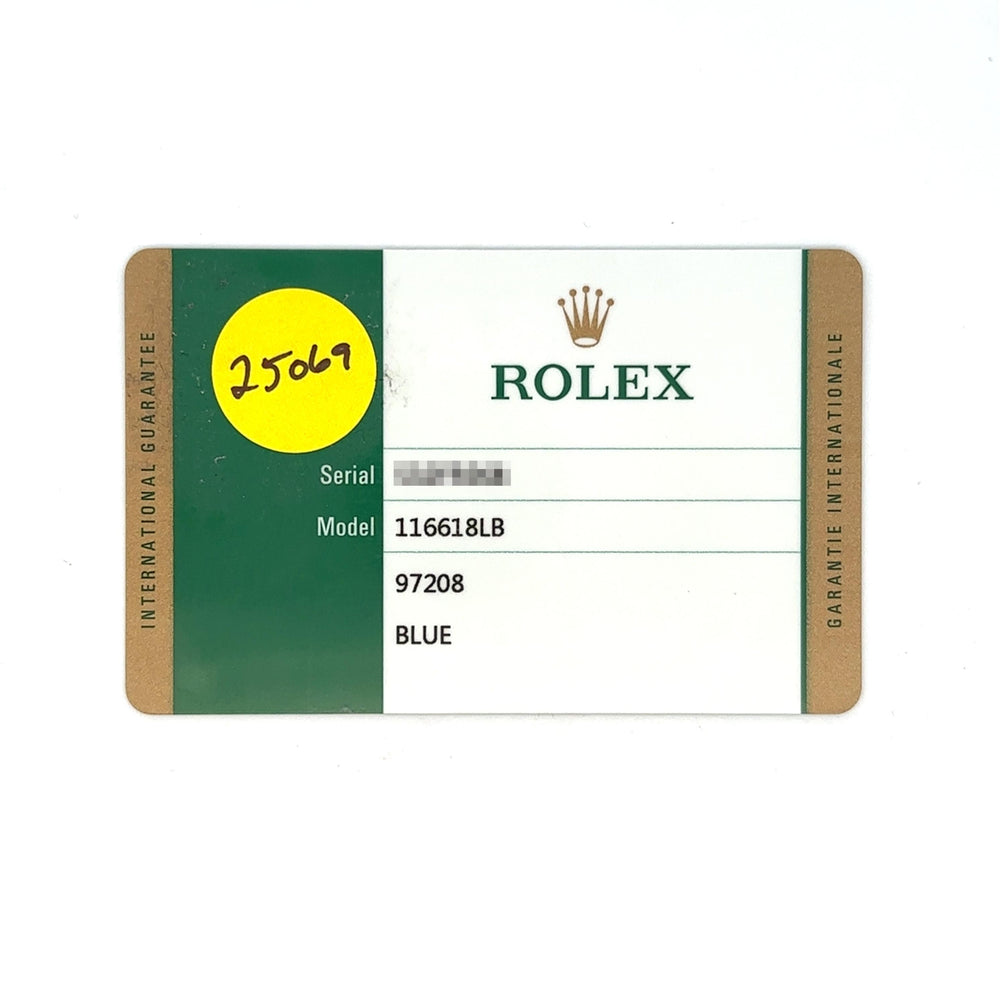 Rolex Submariner 40mm 18k YG 116618LB
