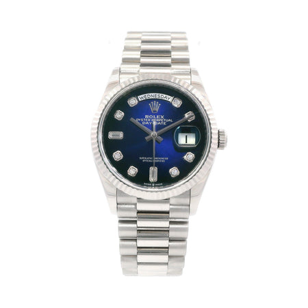 Rolex Day-Date 36mm Ombre Blue WG 128239