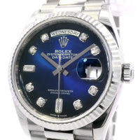 Rolex Day-Date 36mm Ombre Blue WG 128239