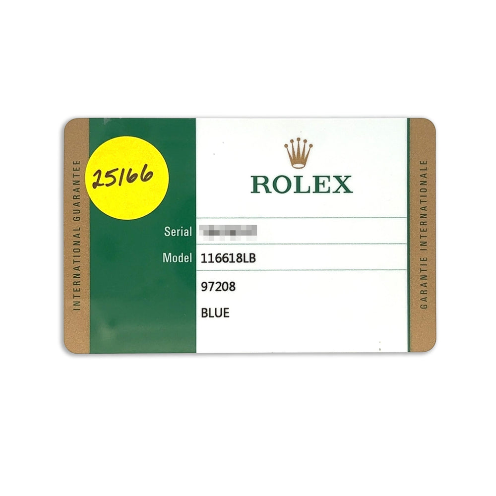 Rolex Submariner YG 40mm 116618LB