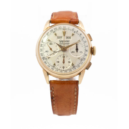 Gigandet Wakmann 18k YG Triple Calendar Chrono Valjoux 72C