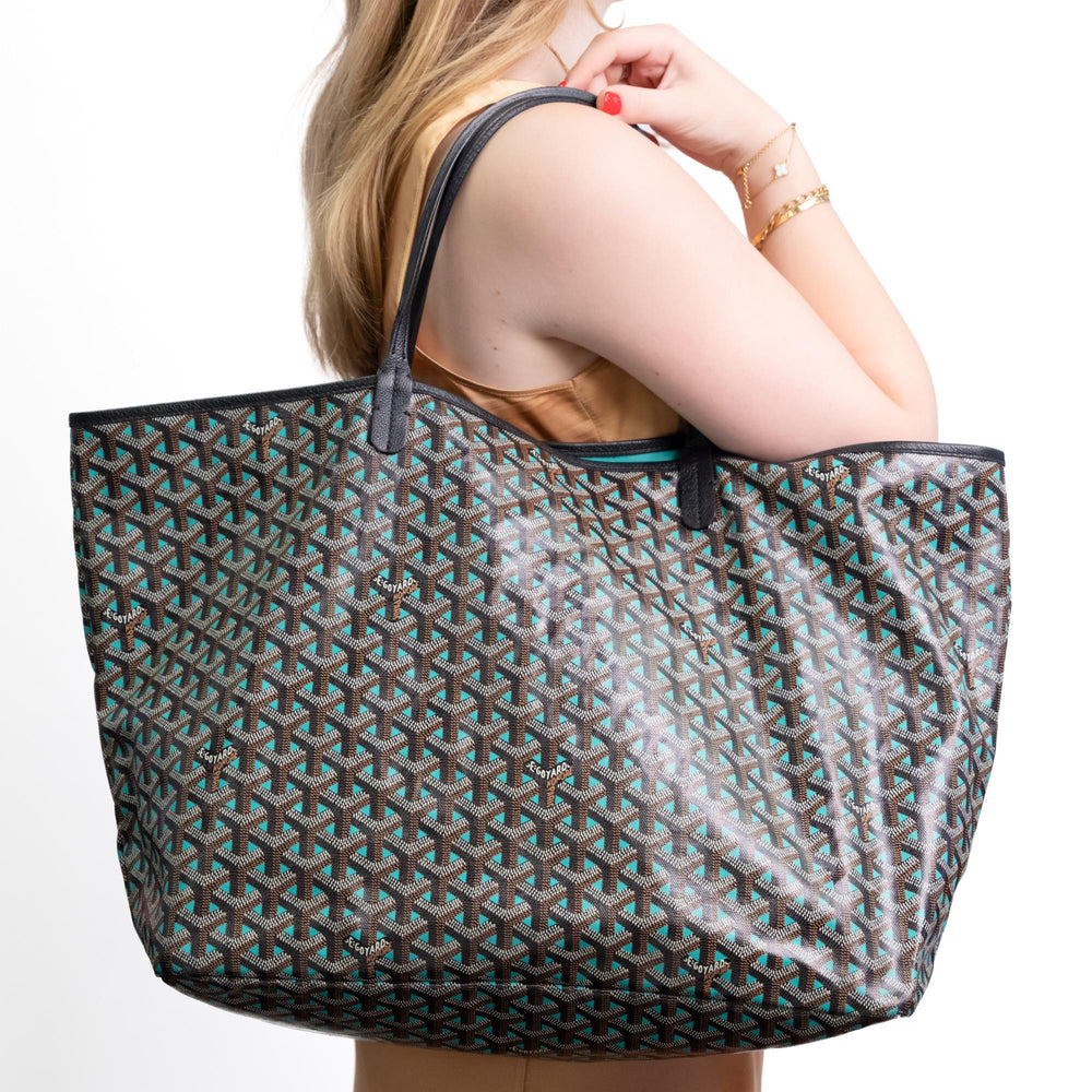 Goyard Limited Edition Turquoise Claire Voie St. Louis GM Shopping Tote