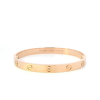 Cartier Love Bracelet 18K Rose Gold Sz 17