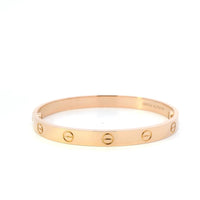 Cartier Love Bracelet 18K Rose Gold Sz 17