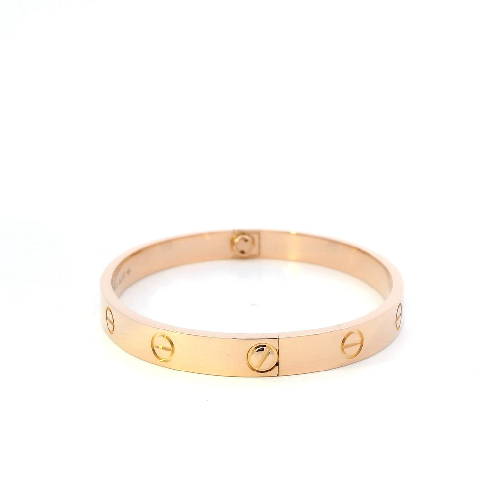 Cartier Love Bracelet 18K Rose Gold Sz 17