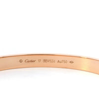 Cartier Love Bracelet 18K Rose Gold Sz 17