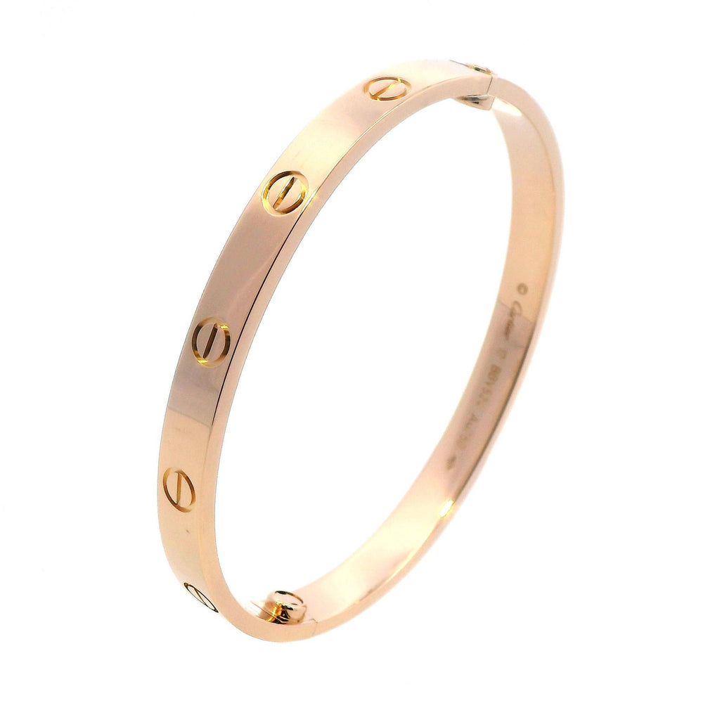Cartier Love Bracelet 18K Rose Gold Sz 17