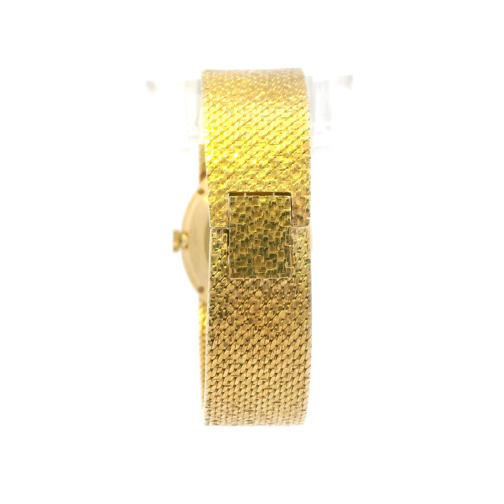 Piaget Rare Nephrite Jade Dial Diamond Bezel Mesh 18k YG Band