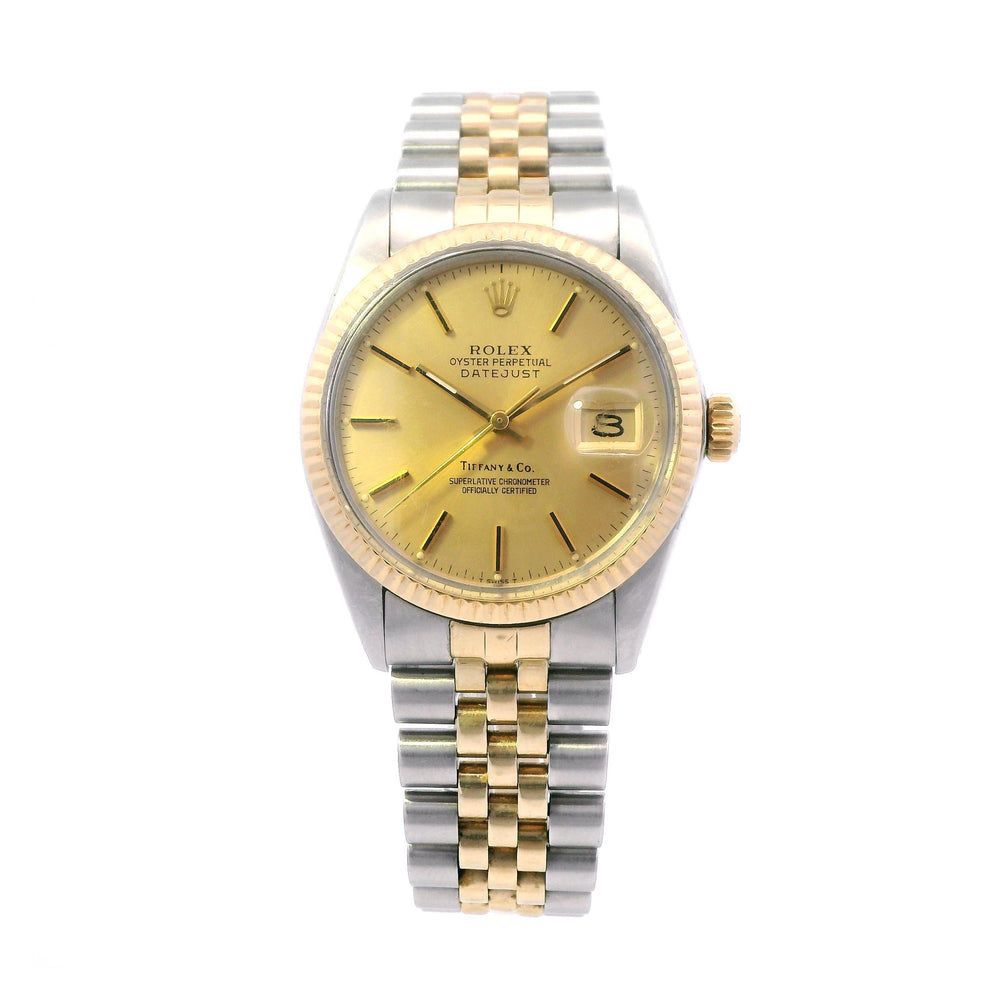Rolex Datejust 16013 SS/YG 36mm Tiffany & Co Dial