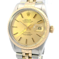 Rolex Datejust 16013 SS/YG 36mm Tiffany & Co Dial
