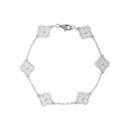 Van Cleef & Arpels Sweet Alhambra 6 motif 18KWG Bracelet w/Dia