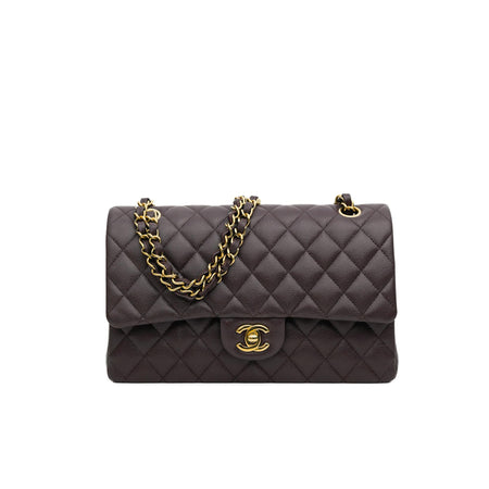 Chanel Plum Caviar Medium Classic Double Flap Bag