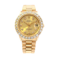 Rolex 31mm Datejust 18ky Diamond Bezel 6827