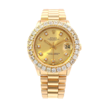 Rolex 31mm Datejust 18ky Diamond Bezel 6827