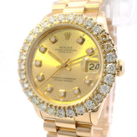 Rolex 31mm Datejust 18ky Diamond Bezel 6827